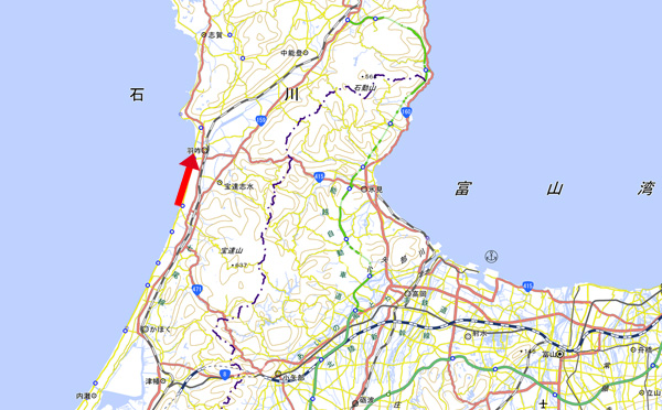 千里浜 地図